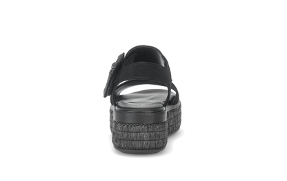 Gabor 84.562.17 Black F Fit Slingback Platform Sandals