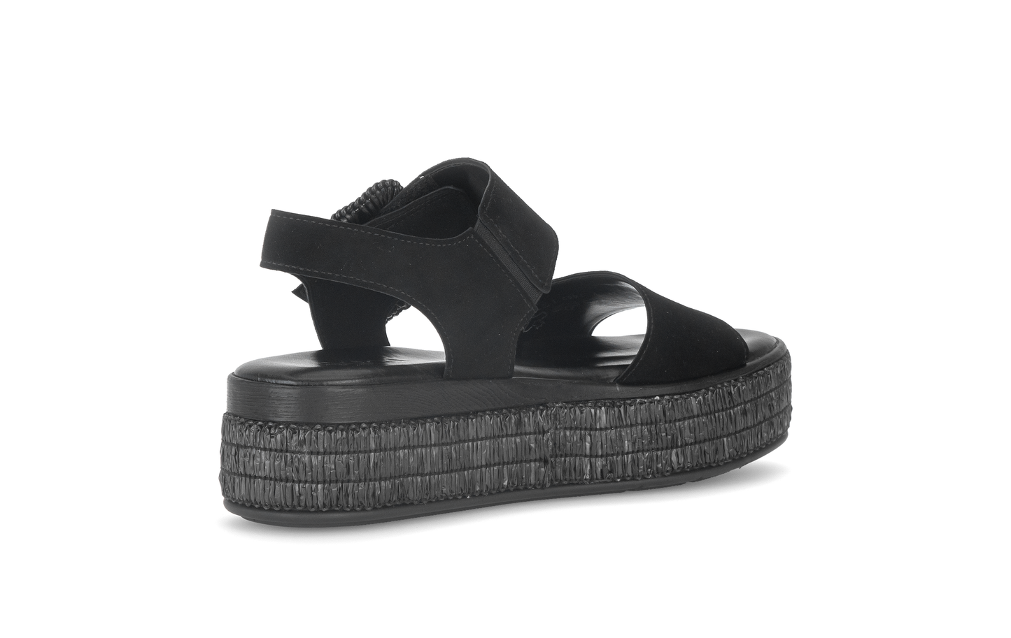 Gabor 84.562.17 Black F Fit Slingback Platform Sandals