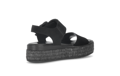 Gabor 84.562.17 Black F Fit Slingback Platform Sandals