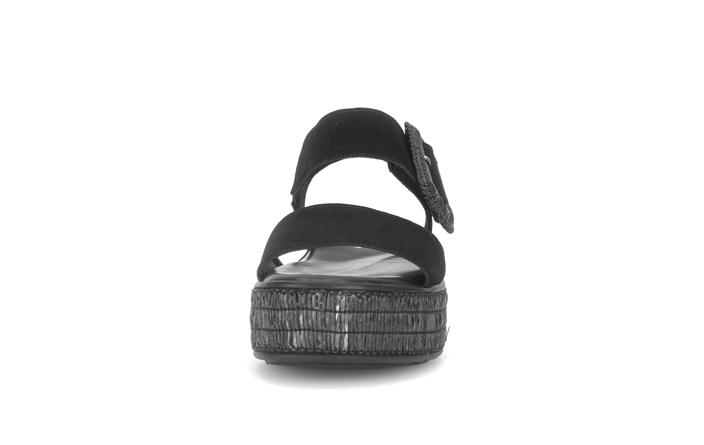 Gabor 84.562.17 Black F Fit Slingback Platform Sandals