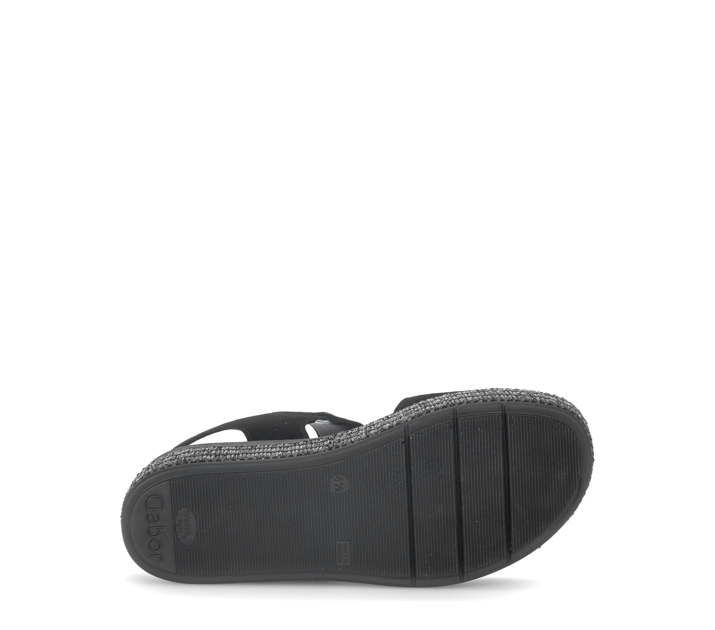 Gabor 84.562.17 Black F Fit Slingback Platform Sandals