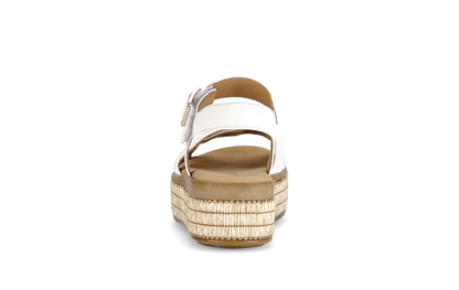 Gabor 84.563.20 Latte Cream F Fit Slingback Platform Sandals