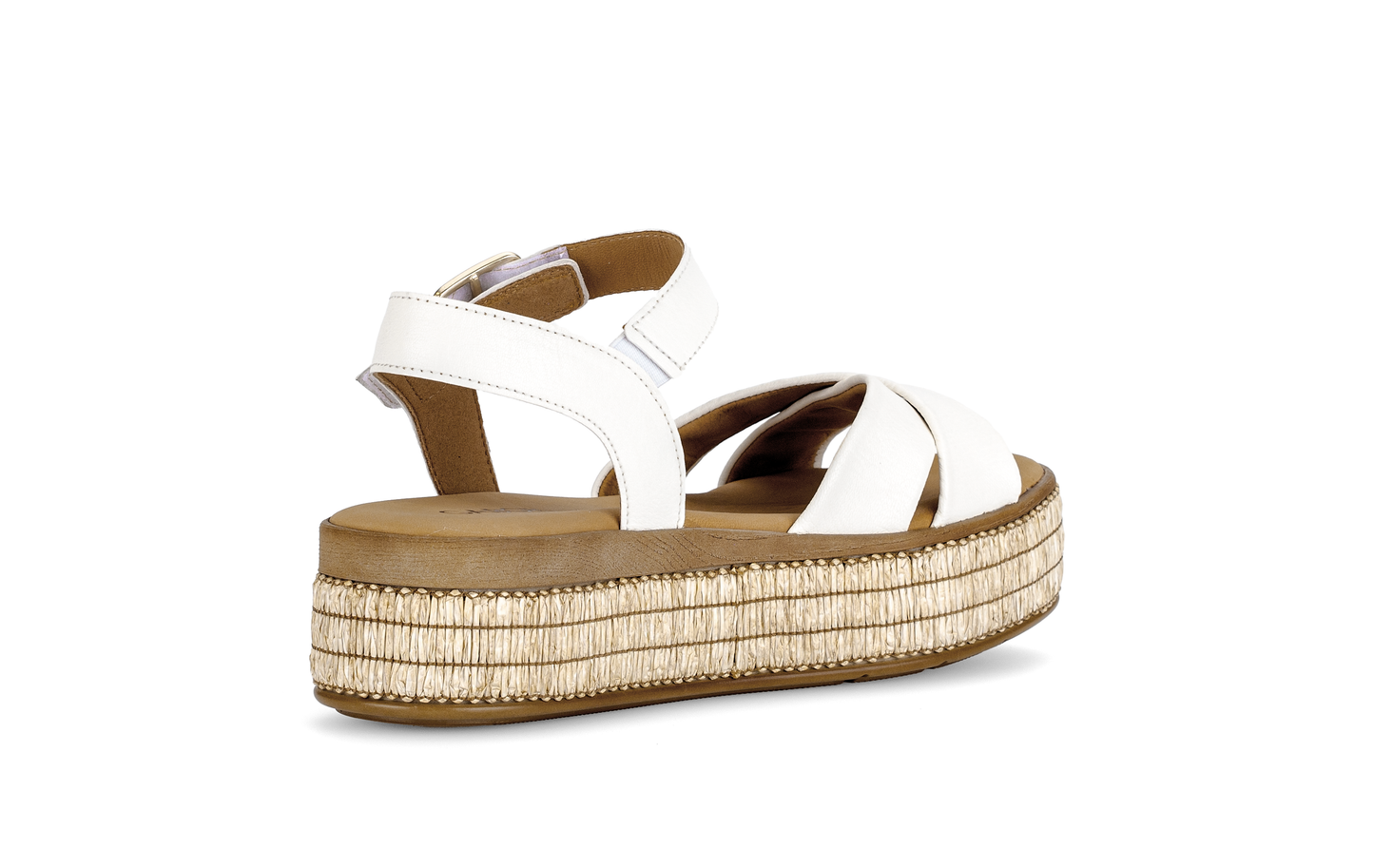 Gabor 84.563.20 Latte Cream F Fit Slingback Platform Sandals