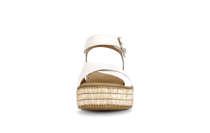 Gabor 84.563.20 Latte Cream F Fit Slingback Platform Sandals