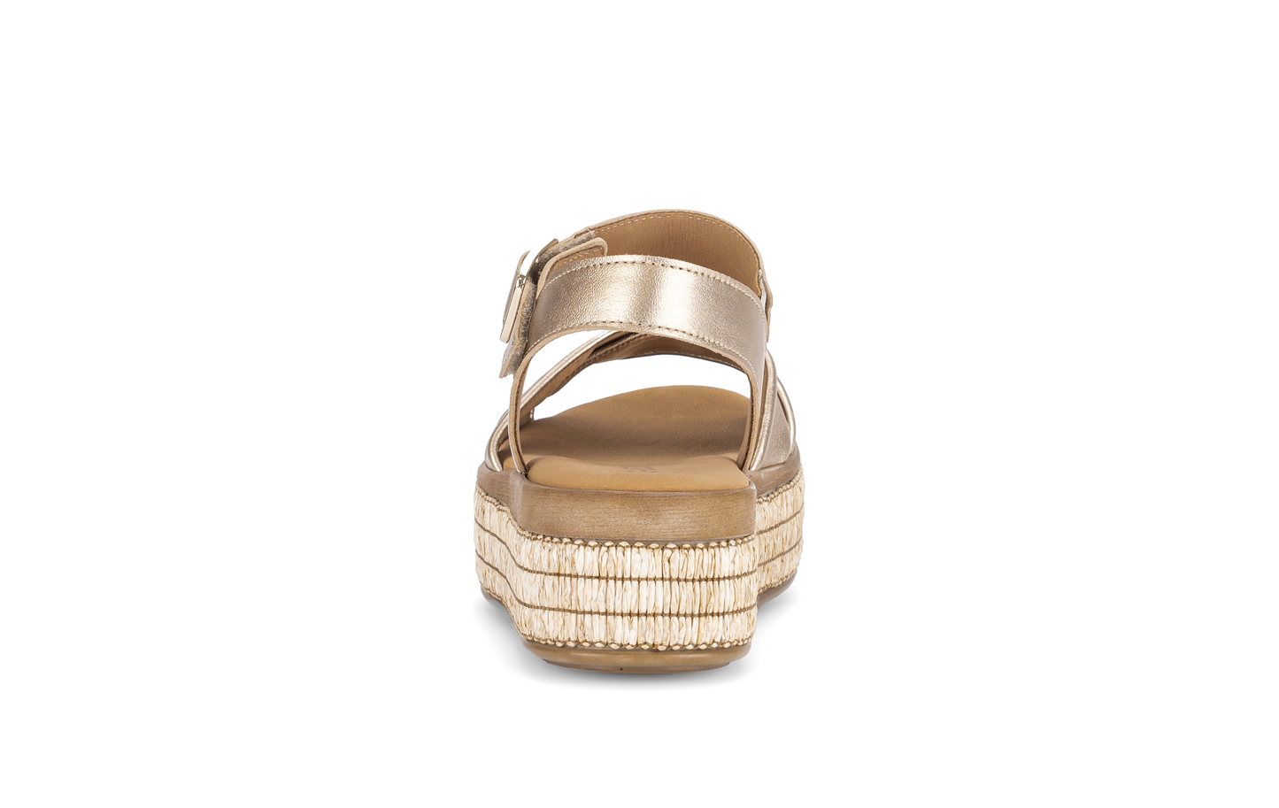 Gabor 84.563.62 Champagne Gold F Fit Slingback Platform Sandals