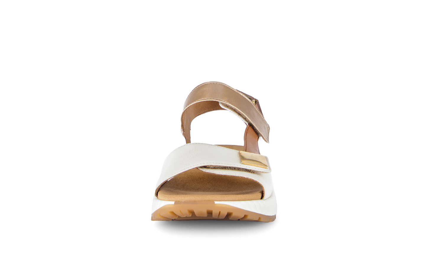 Gabor 84.582.20 Cream, Brown & Gold Combi F Fit Sandals