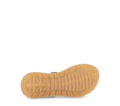 Gabor 84.582.20 Cream, Brown & Gold Combi F Fit Sandals