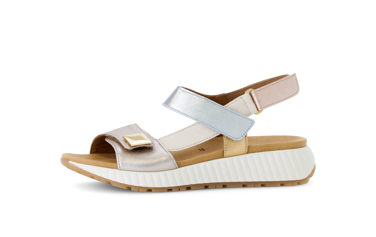 Gabor 84.582.62 Gold Combi F Fit Slingback Sandals