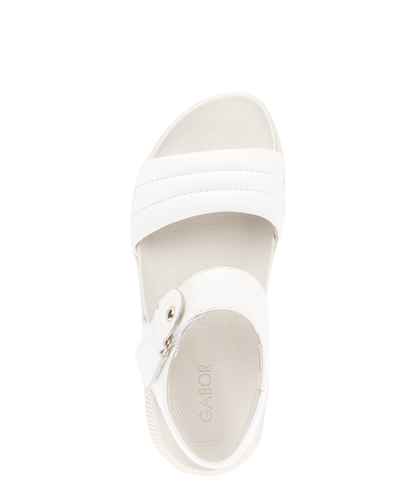Gabor 84.610.20 Latte Cream F Fit Slingback Platform Sandals