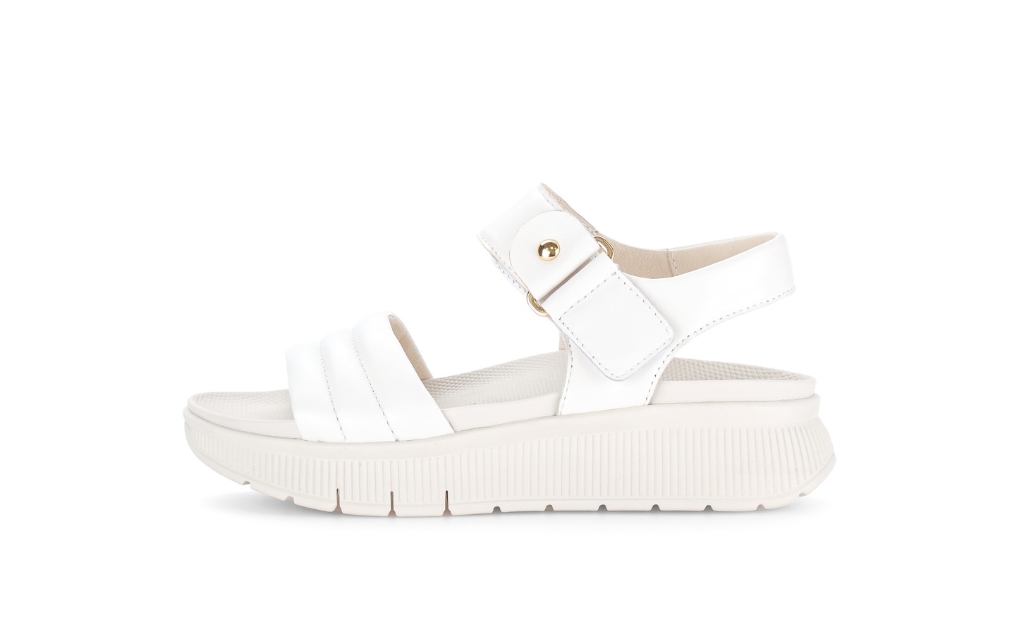 Gabor 84.610.20 Latte Cream F Fit Slingback Platform Sandals