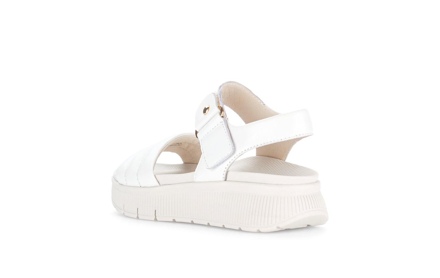 Gabor 84.610.20 Latte Cream F Fit Slingback Platform Sandals