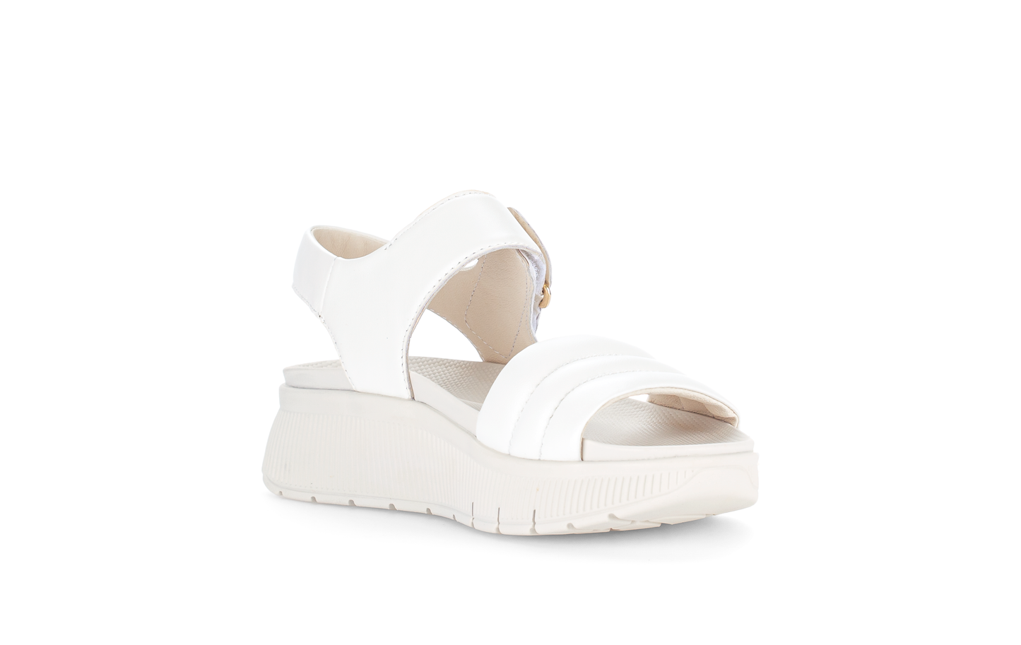 Gabor 84.610.20 Latte Cream F Fit Slingback Platform Sandals