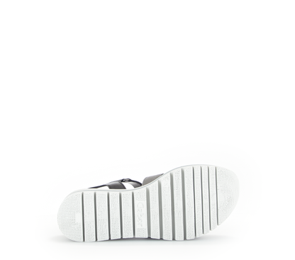 Gabor 84.620.61 Silver & Black Combi F Fit Slingback Platform Sandals