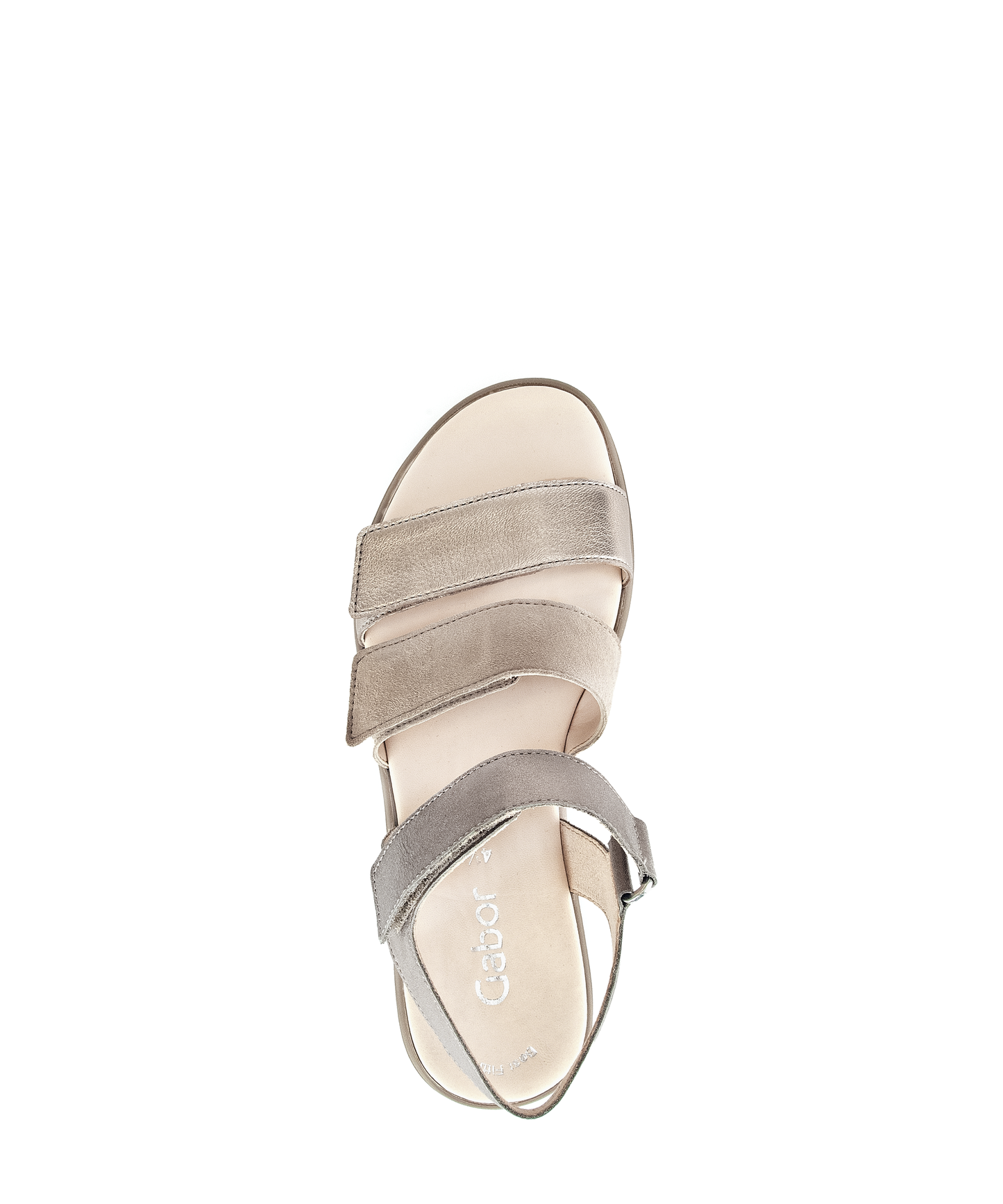 Gabor 84.620.62 Beige & Gold Combi F Fit Slingback Sandals