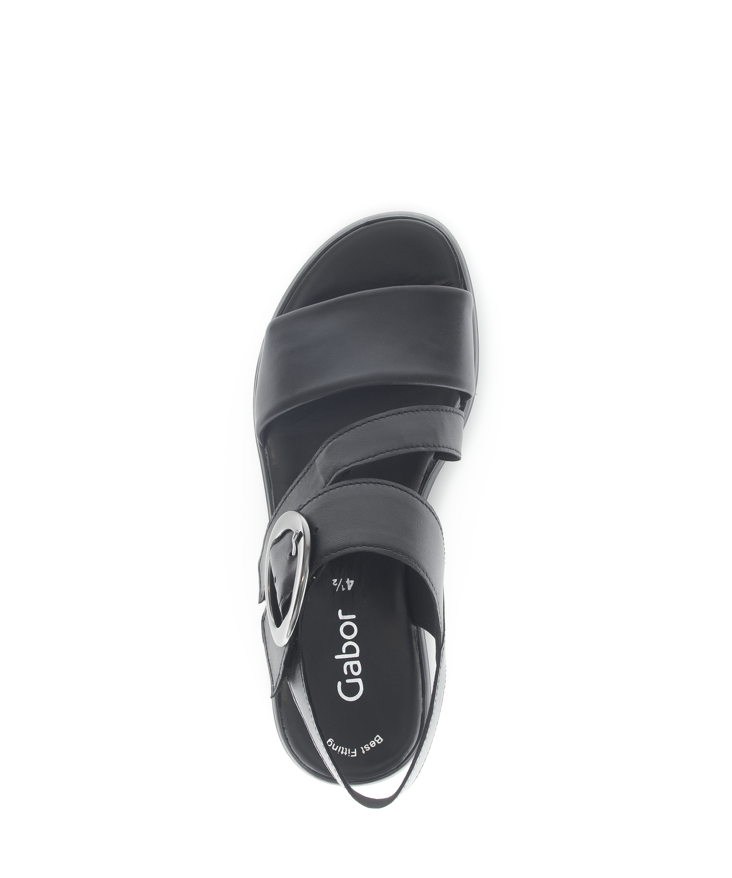 Gabor 84.627.27 Black F Fit Slingback Platform Sandals