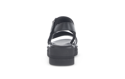 Gabor 84.627.27 Black F Fit Slingback Platform Sandals