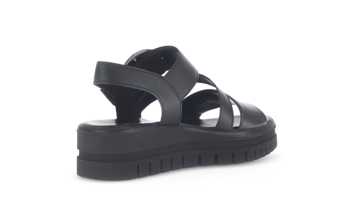 Gabor 84.627.27 Black F Fit Slingback Platform Sandals
