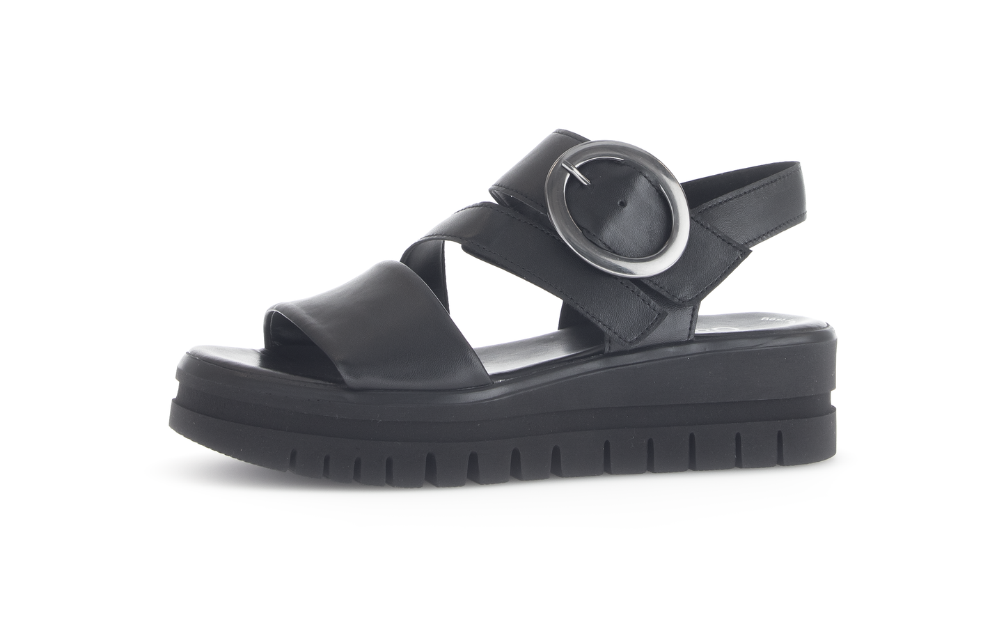 Gabor 84.627.27 Black F Fit Slingback Platform Sandals