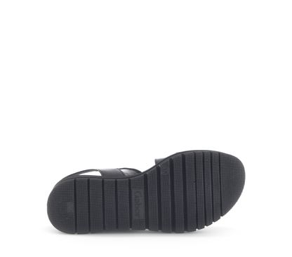 Gabor 84.627.27 Black F Fit Slingback Platform Sandals