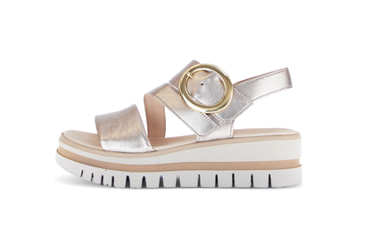 Gabor 84.627.62 Gold F Fit Slingback Sandals