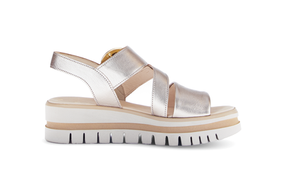 Gabor 84.627.62 Gold F Fit Slingback Sandals