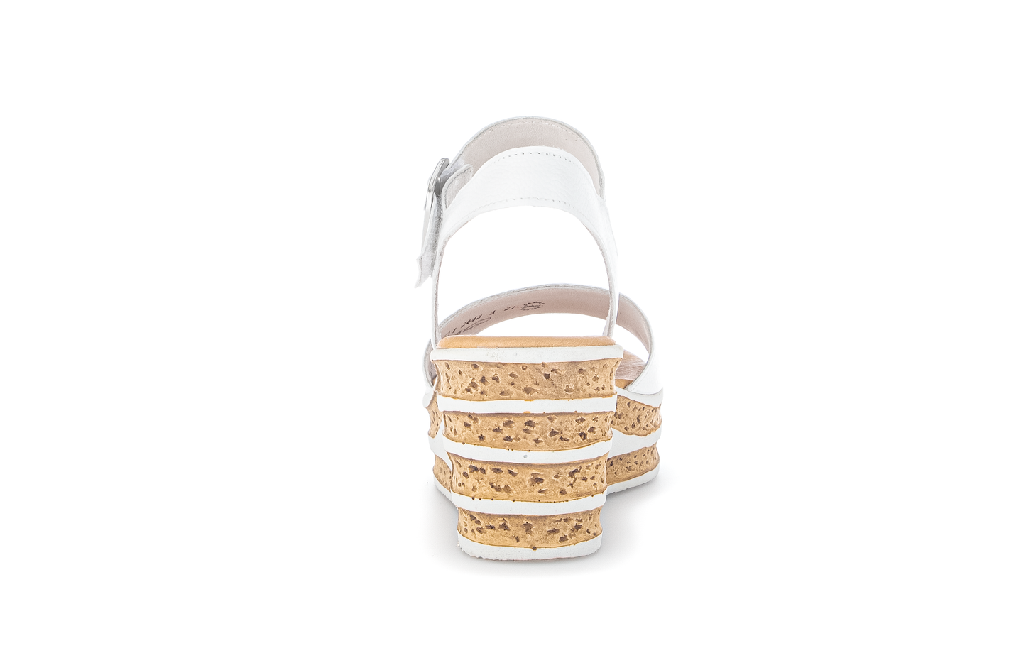 Gabor 84.651.21 White F Fit Wedge Slingback Sandals