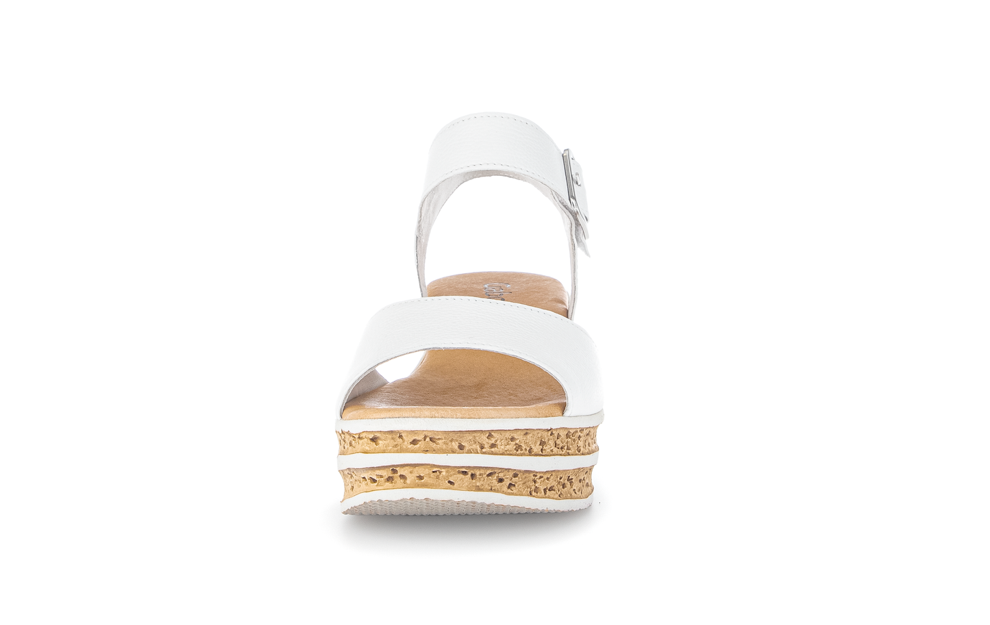 Gabor 84.651.21 White F Fit Wedge Slingback Sandals