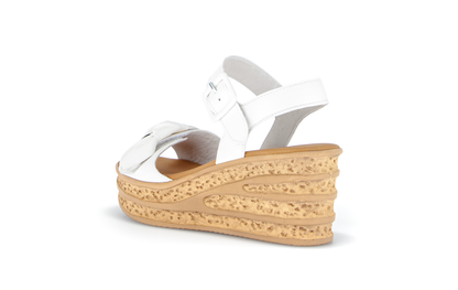 Gabor 84.653.20 Latte Cream Wedge F Fit Sandals