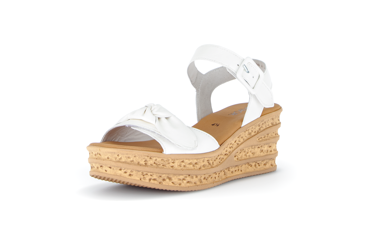 Gabor 84.653.20 Latte Cream Wedge F Fit Sandals