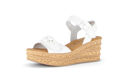 Gabor 84.653.20 Latte Cream Wedge F Fit Sandals