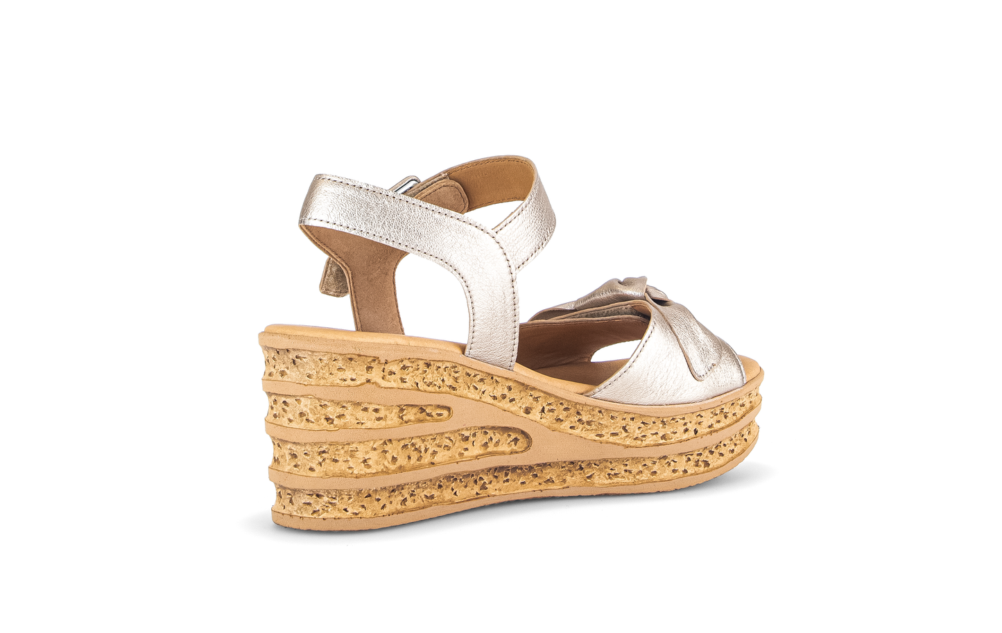 Gabor 84.653.62 Puder Gold F Fit Wedge Slingback Sandals