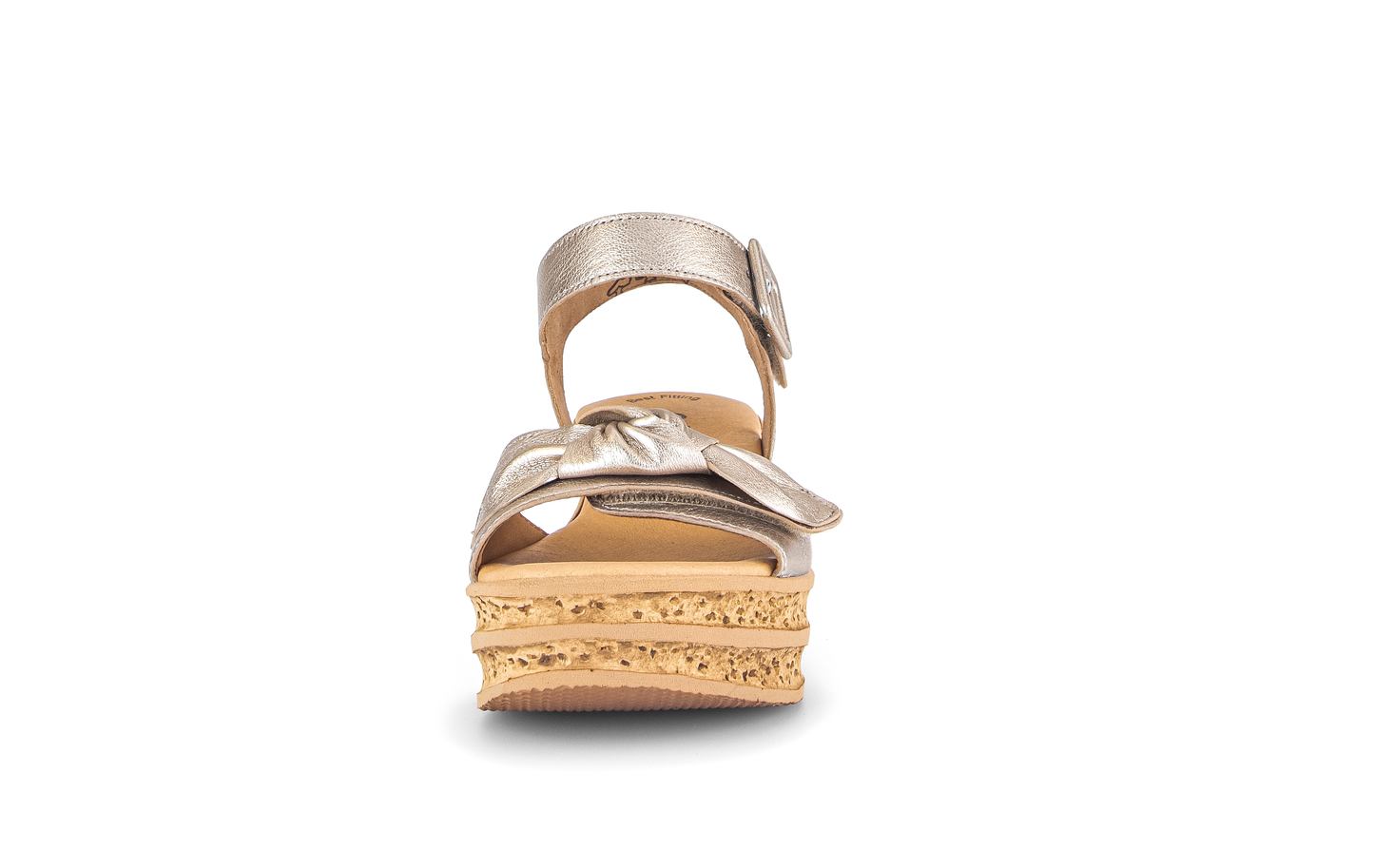 Gabor 84.653.62 Puder Gold F Fit Wedge Slingback Sandals