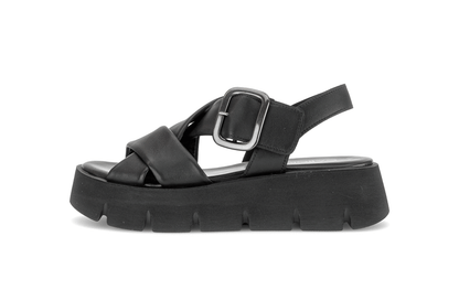 Gabor 84.752.27 Black F Fit Slingback Sandals