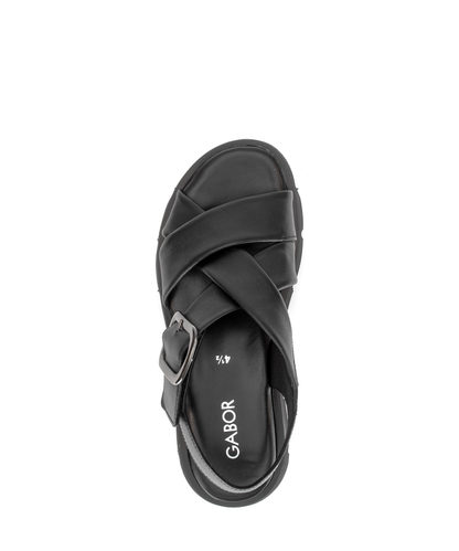 Gabor 84.752.27 Black F Fit Slingback Sandals