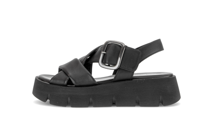 Gabor 84.752.27 Black F Fit Slingback Sandals