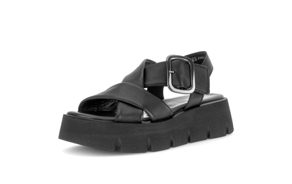 Gabor 84.752.27 Black F Fit Slingback Sandals