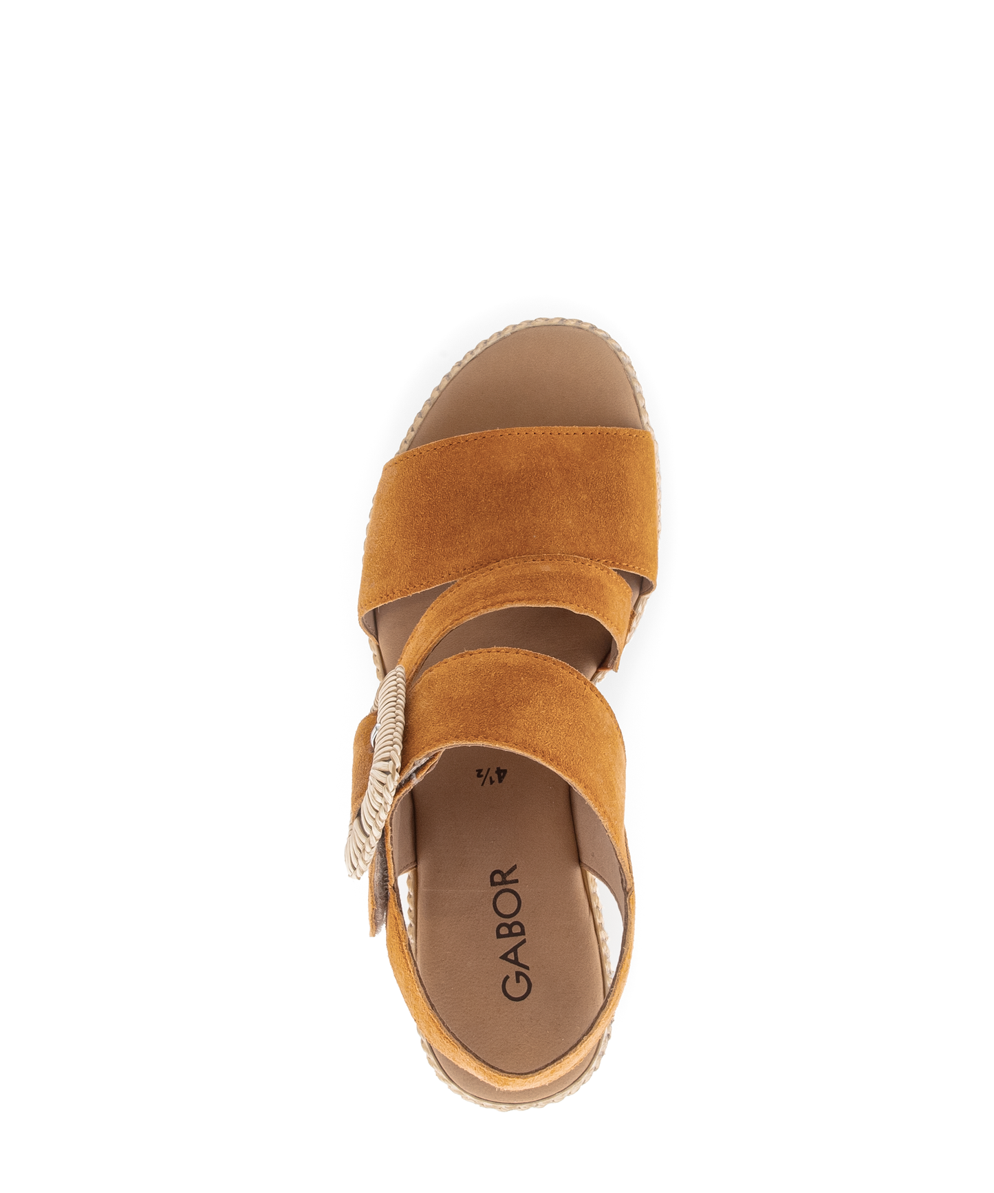Gabor 84.771.10 Mustard Suede Wedge Sandals