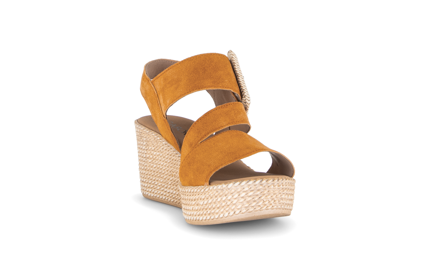 Gabor 84.771.10 Mustard Suede Wedge Sandals