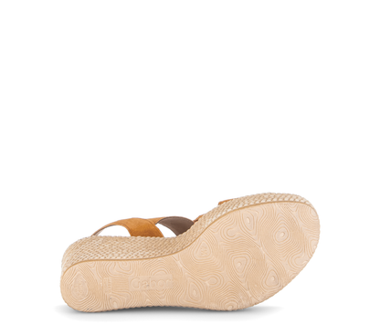 Gabor 84.771.10 Mustard Suede Wedge Sandals