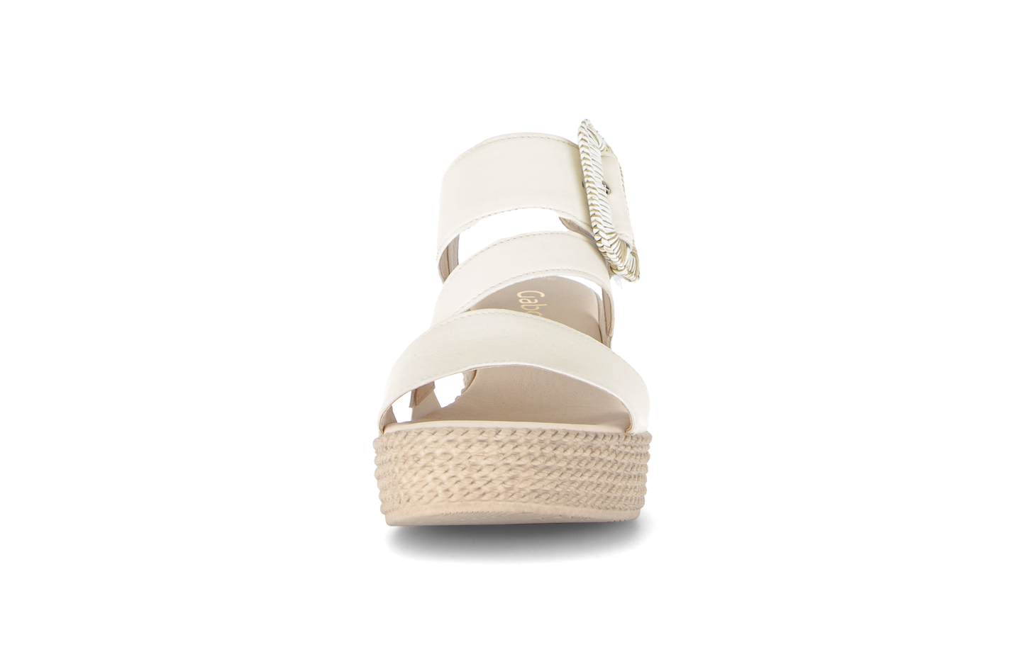 Gabor 84.771.20 Latte Cream F Fit Wedge Slingback Sandals