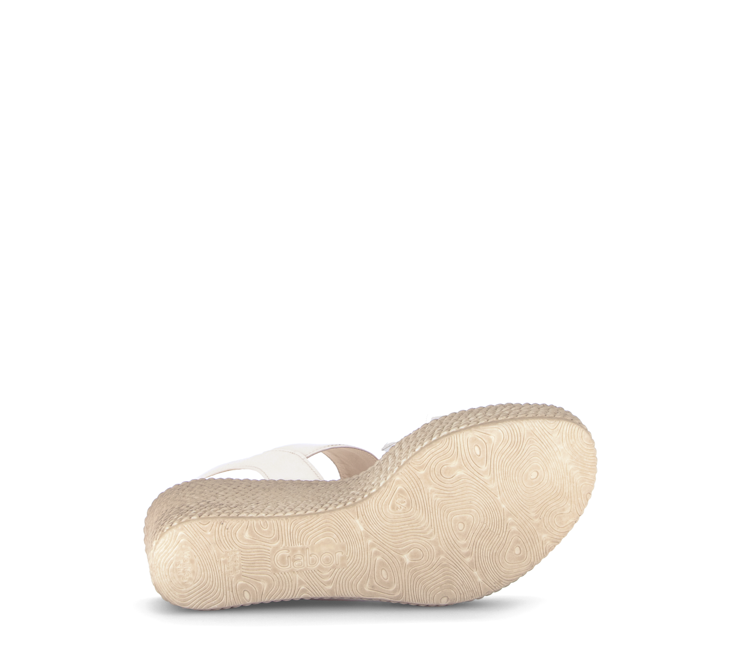 Gabor 84.771.20 Latte Cream F Fit Wedge Slingback Sandals