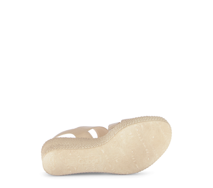 Gabor 84.771.62 Champagne Gold F Fit Wedge Slingback Sandals