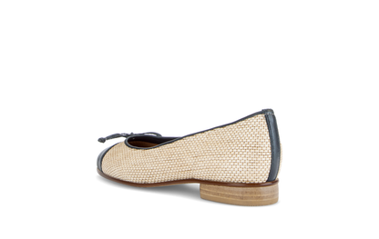 Gabor 85.102.46 Natural & Navy Combi F Fit Slip On Pumps