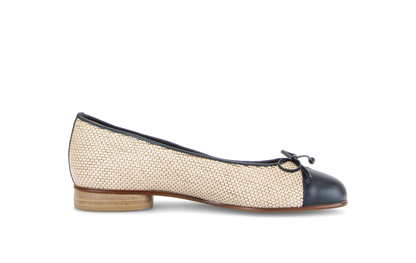 Gabor 85.102.46 Natural & Navy Combi F Fit Slip On Pumps