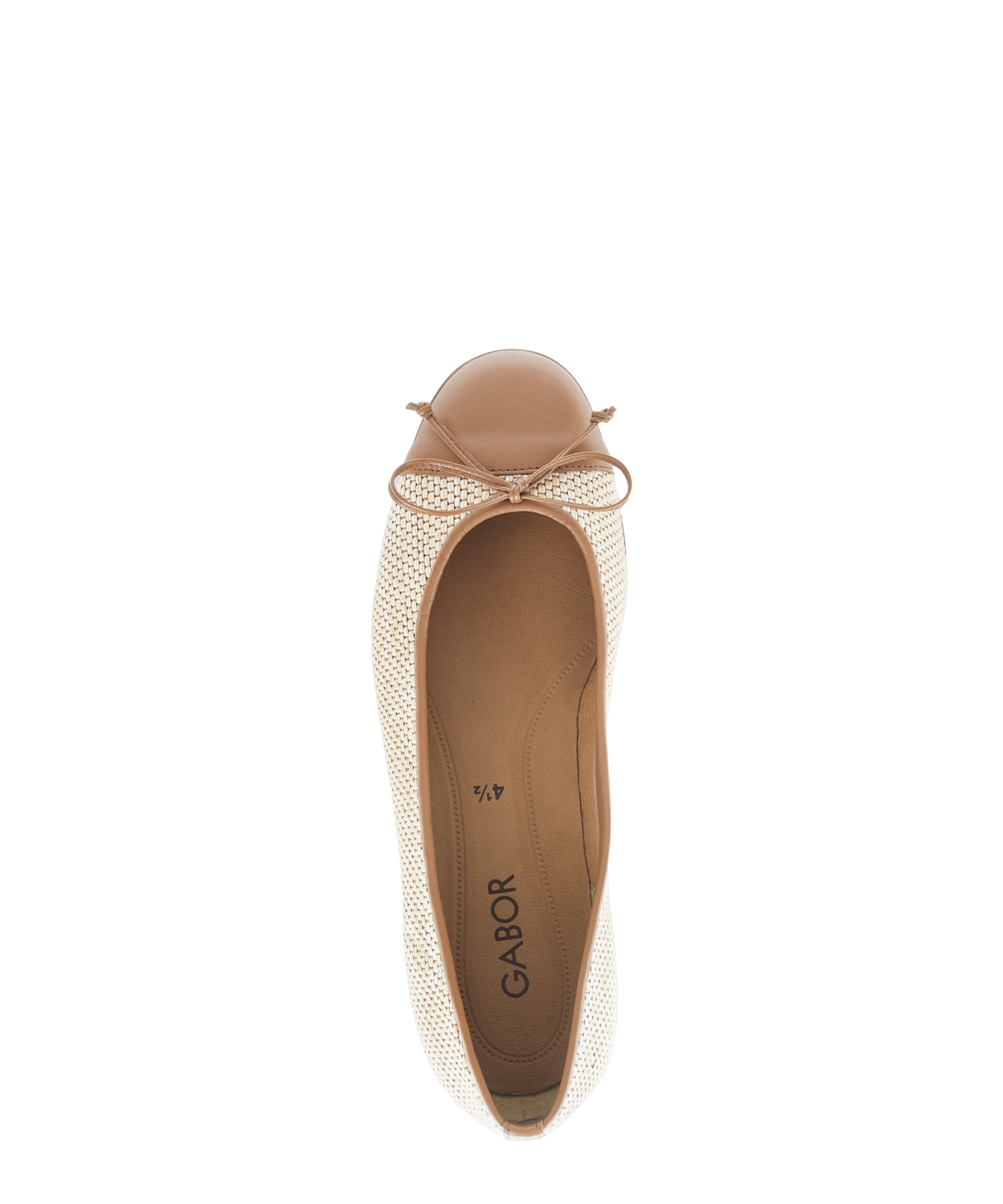 Gabor 85.102.48 Natural & Brown F Fit Slip On Pumps