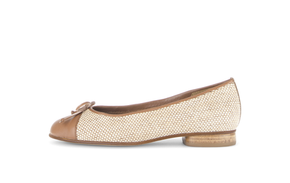 Gabor 85.102.48 Natural & Brown F Fit Slip On Pumps