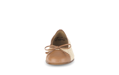 Gabor 85.102.48 Natural & Brown F Fit Slip On Pumps
