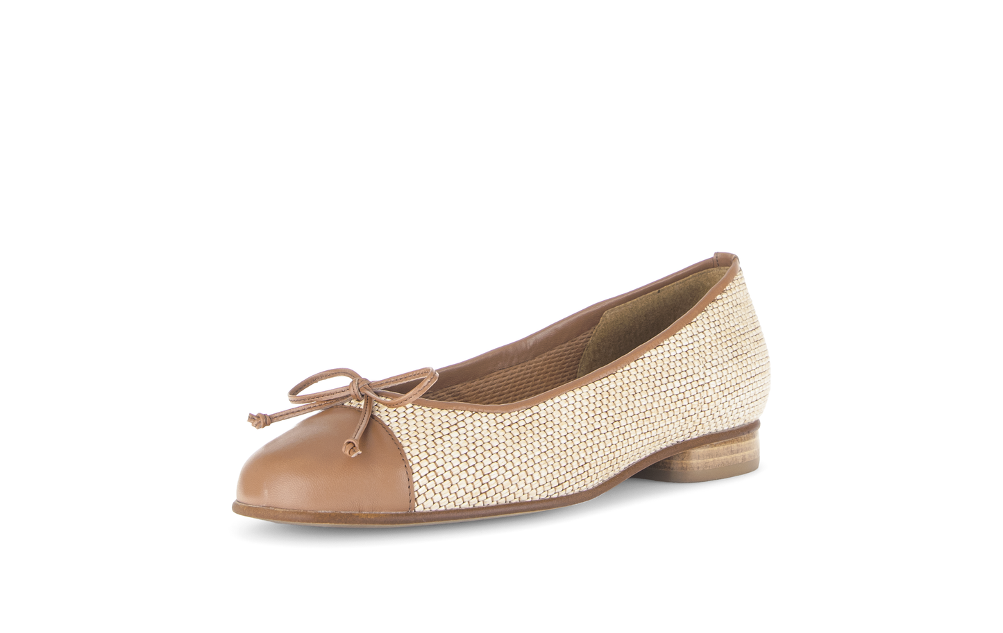 Gabor 85.102.48 Natural & Brown F Fit Slip On Pumps