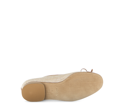 Gabor 85.102.48 Natural & Brown F Fit Slip On Pumps