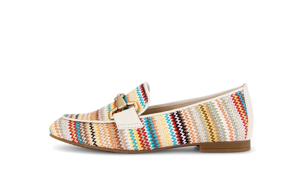 Gabor 85.214.41 Multicolour & Cream F Fit Slip On Loafers